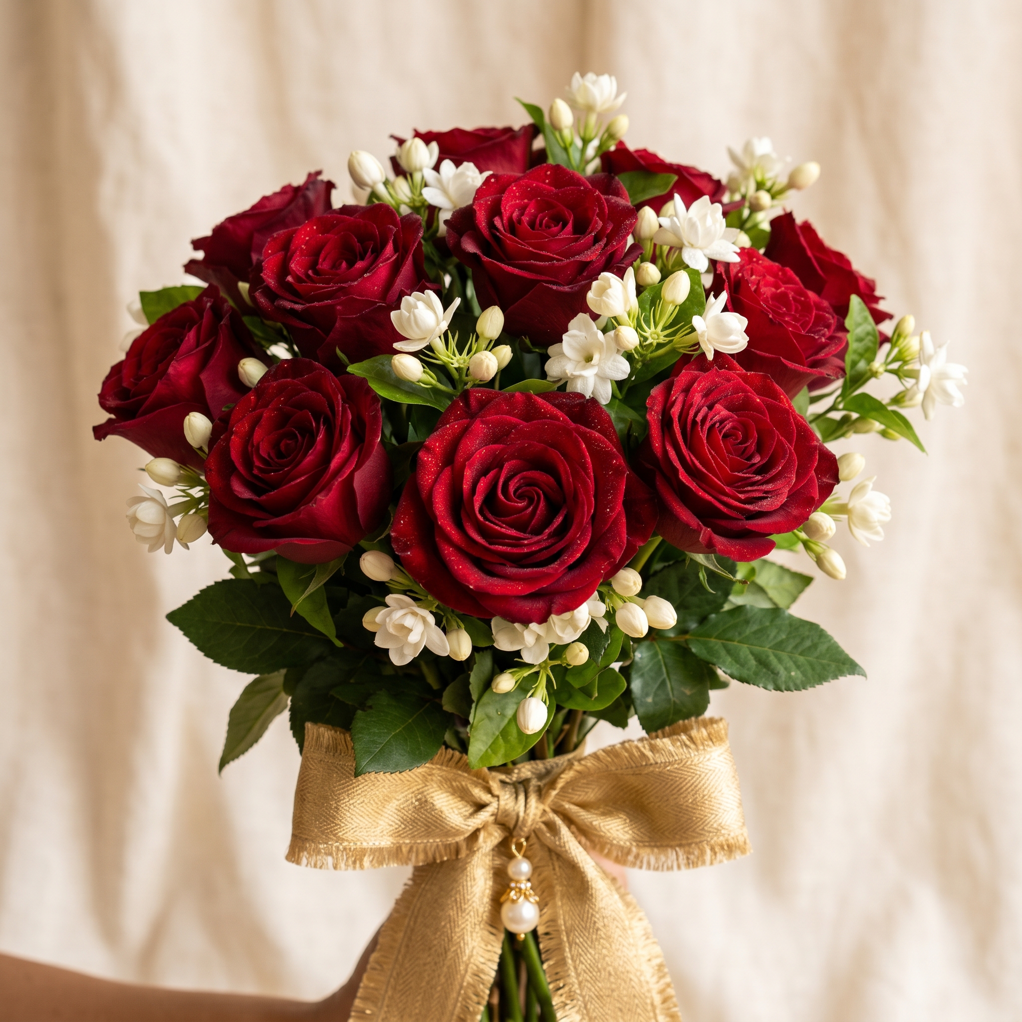 Darbar rose bouquet detail in plum pattachitra wrap