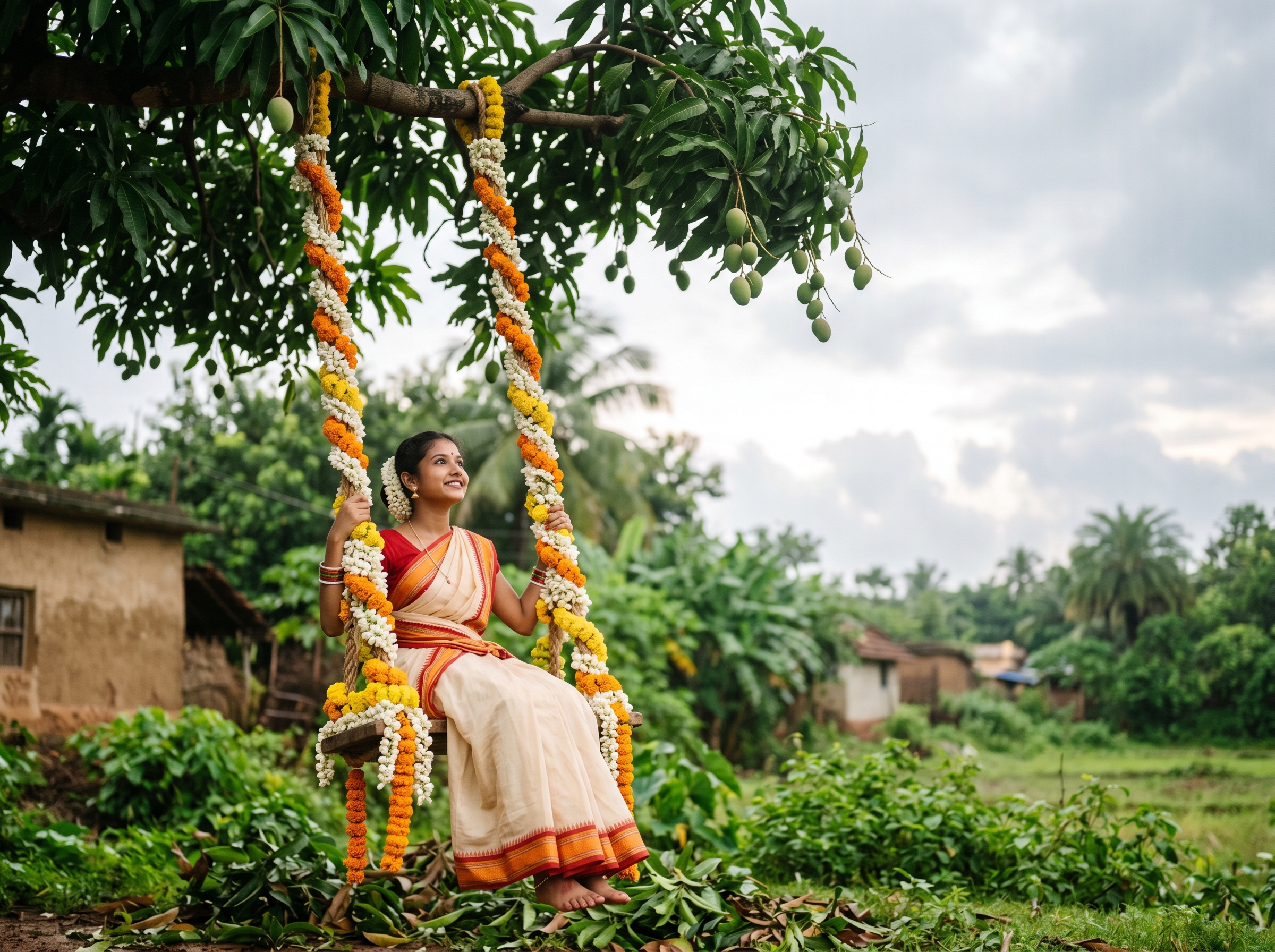 Roasted peanuts, gur-rewari and a clay diya at dusk